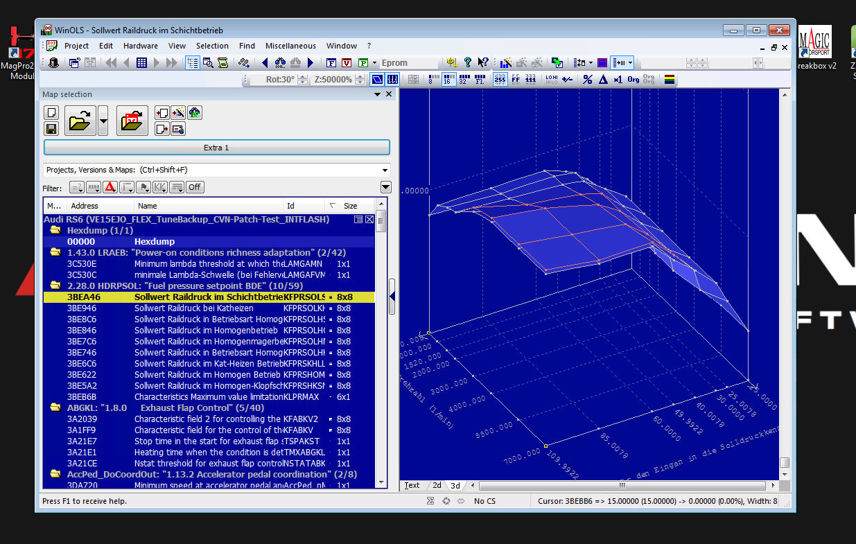 ECU tuning file writing